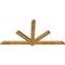 Ekena Millwork Kennewick Rough Sawn Timber Gable Bracket, Western Red Cedar, 72"W x 36"H x 2"D x 4"F, 12/12 Pitch GBW072X36X0204KEN00RWR - alternate 5